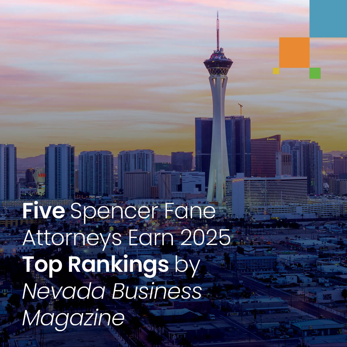 Five Spencer Fane Attorneys Earn 2025 Top Rankings by Nevada Business Magazine - Spencer Fane